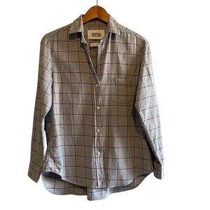 Grayson Women's Plaid Button Down Shirt The Hero Long Sleeve Cotton‎ Gray XS